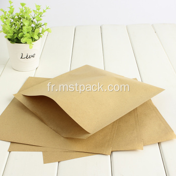 Sac plat en papier kraft simple sans fermeture à glissière